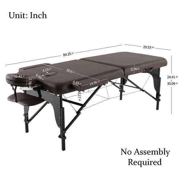 ABCOQ Massage Table, Portable Massage Bed, 84.25 Inches Spa Bed, Height